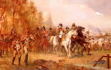  Alexander Galerie - Napoléon avec ses troupes à la bataille de Borodino Robert Alexander Hillingford scènes de bataille historiques